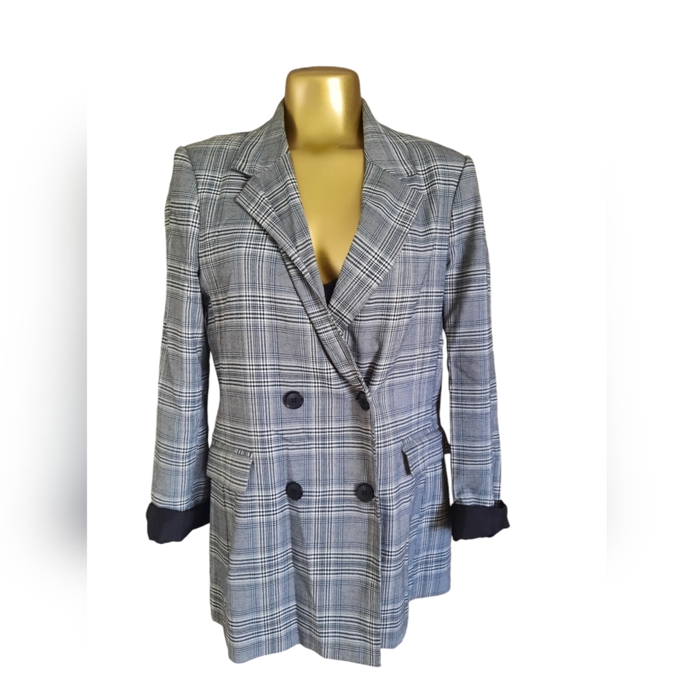 Dynamite M plaid suit jacket‎ lined blazer